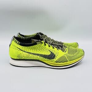 Nike Shoes Mens 7 Volt Black Flyknit Racer Running Lightweight Athletic Sneakers